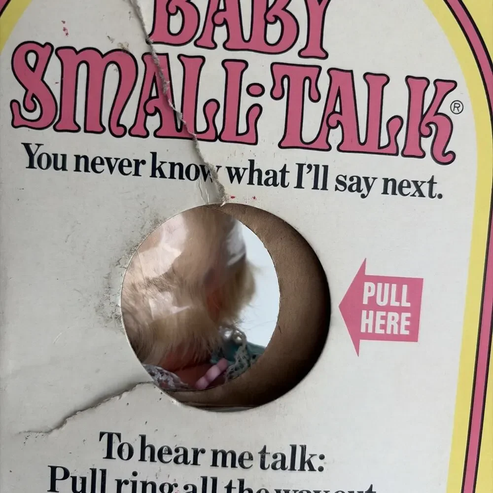 WORKING Vintage 1975 Mattel Baby Small Talk Doll Pull String NEW IN BOX NIB